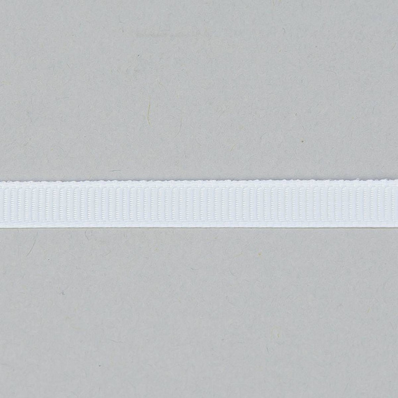 Tasiemka / wstążka rypsowa 6mm biała 22,5mb