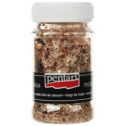 Folia płatki miedziane metal flakes słoik 100ml - Pentart M5