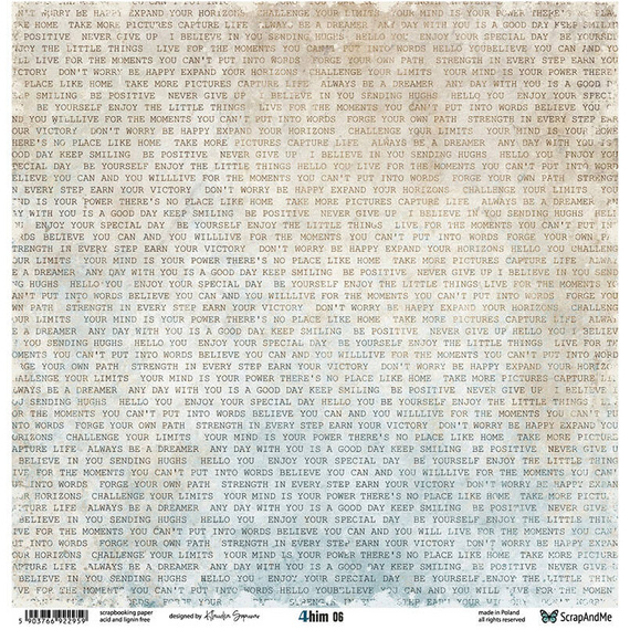 Papier do scrapbookingu 30x30 - ScrapAndMe - 4 him 05/06