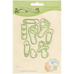 Wykrojnik - Leane - Baby Things - stópki, smoczek, agrafki