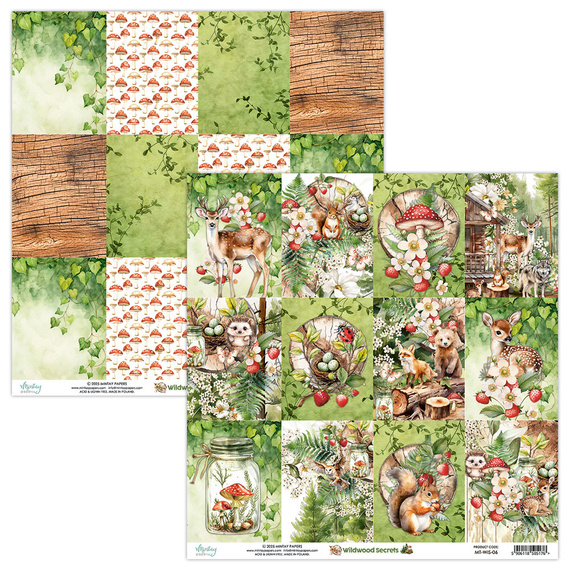 Papier do scrapbookingu 30x30 - Mintay - Wildwood Secrets 06