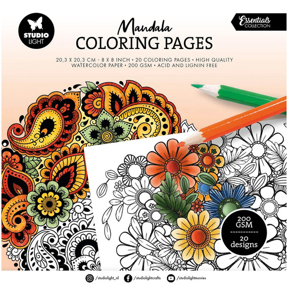 Mandala Coloring Pages - Studio Light - arkusze do kolorowania dla dorosłych i dzieci