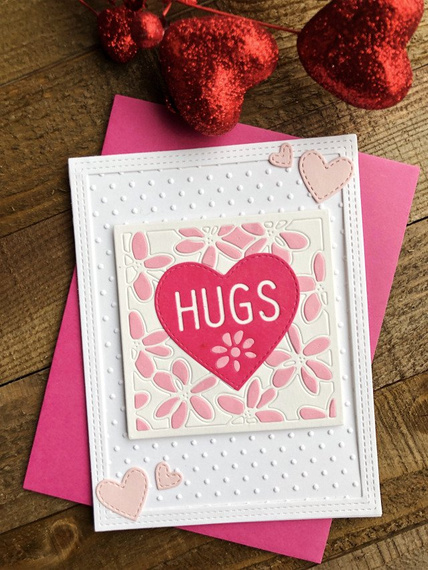 Wykrojnik - Poppystamps - Hugs Heart serce