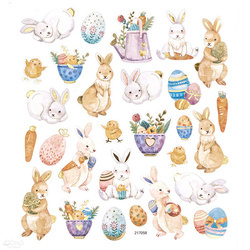 Naklejki z brokatem - DPCraft - Króliczki i pisanki 28szt