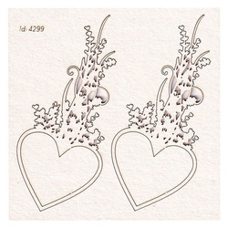 Tekturka - Lavender Mist - hearts - serca - Scrapiniec