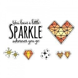 Wykrojnik + stempel Sizzix Framelits - Sparkle - diamentowe serce
