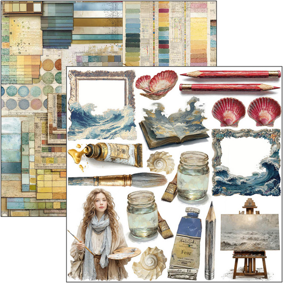 Zestaw papierów 15x15cm - Ciao Bella - An artist journey