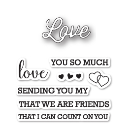 Wykrojnik + stempel - Memory Box - Perky Love