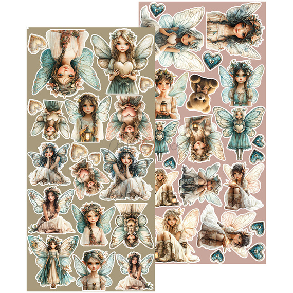 Zestaw papierów do scrapbookingu 15x30 - Craft o'clock - Sprites of Harmony - dodatki Sprites