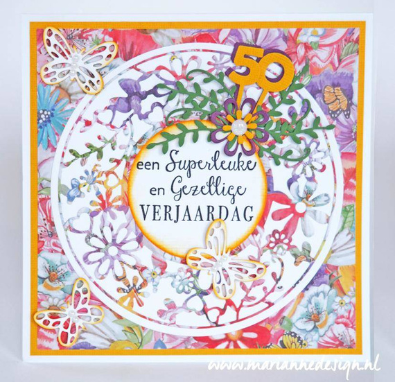 Wykrojnik - Marianne Design - Flower frame round