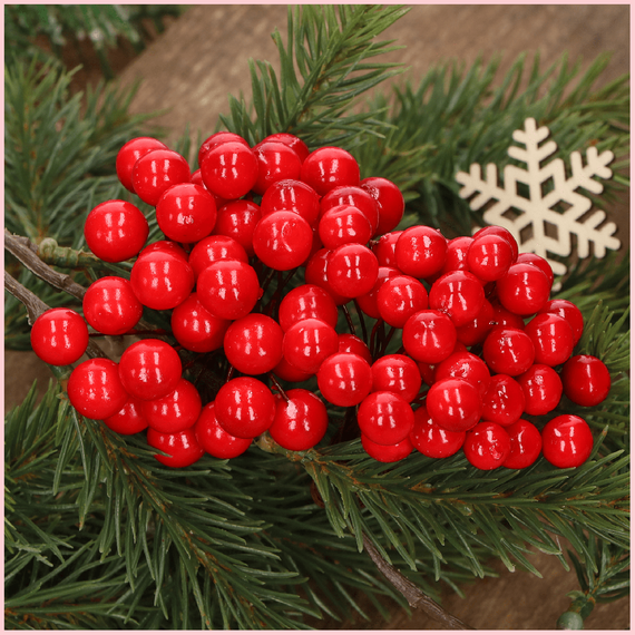 Jarzębina czerwona na druciku - 1 gałązka