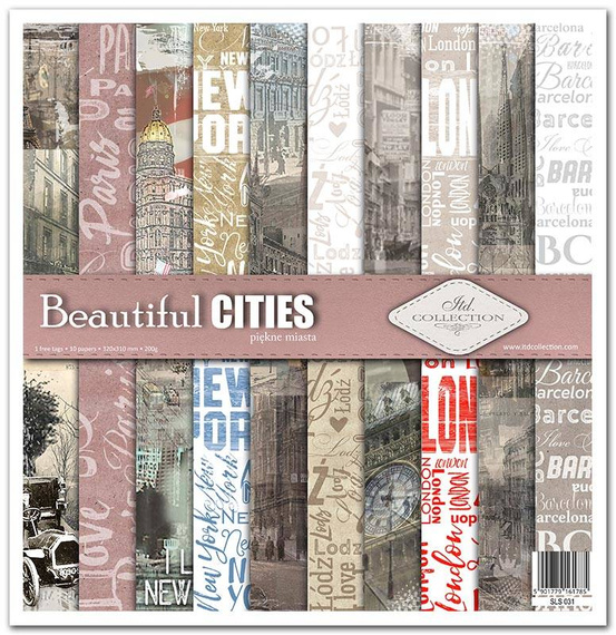 Zestaw papierów do scrapbookingu 30x30 - Beautiful Cities