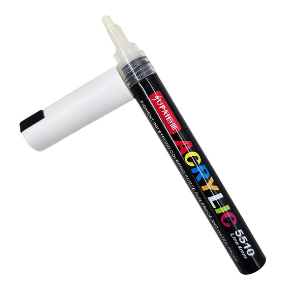 Marker akrylowy wodoodporny 4mm - biały
