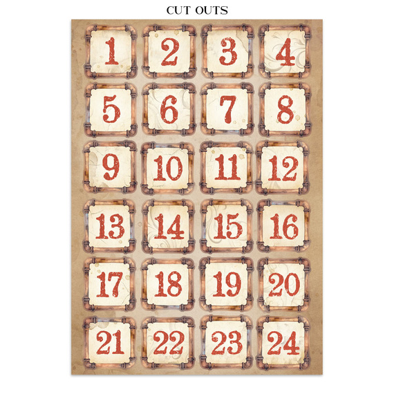 Zestaw papierów, naklejek i elementów Junk Journal - Gear Up For Christmas - Stamperia