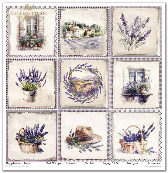 Zestaw papierów do scrapbookingu 30x30 - Itd Collection - Provence scented with lavender