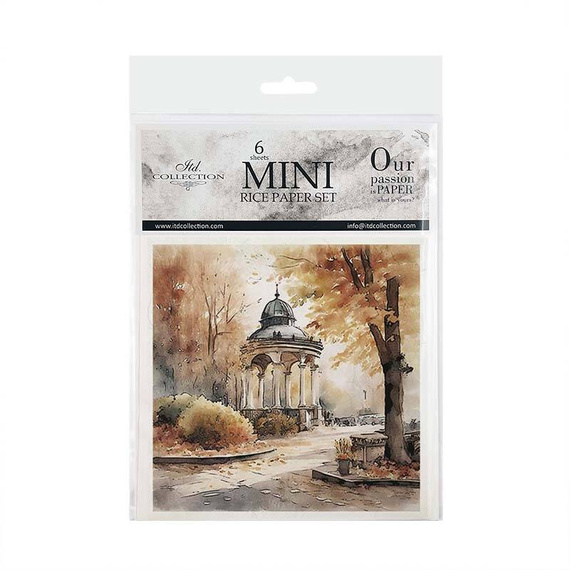 Zestaw papierów ryżowych - ITD RSM101 jesienne widoczki, jesień, park