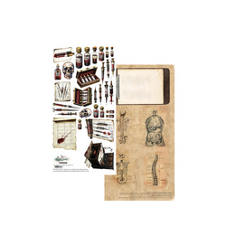 Papier do scrapbookingu 15x30 - Alchemy of Art - Behind Closed Doors - narzędzia, anatomia