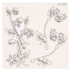 Tekturka - Cherish Christmas - flowers 01 - kwiaty 01