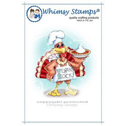 Stempel - Whimsy Stamps - Vegans Rock - indyk