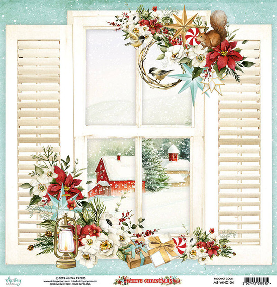 Papier do scrapbookingu 30x30 - Mintay - White Christmas 04