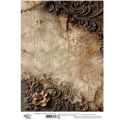 Papier ryżowy do decoupage A4 - Art of Alchemy - W ciszy, stary papier