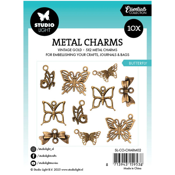 Zawieszki metalowe - Studio Light - motyle