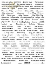 Papier do scrapbookingu A4 - napisy Boże Narodzenie