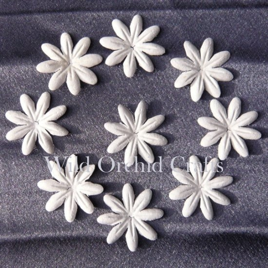Kwiaty / płatki - białe - 30mm - 100szt