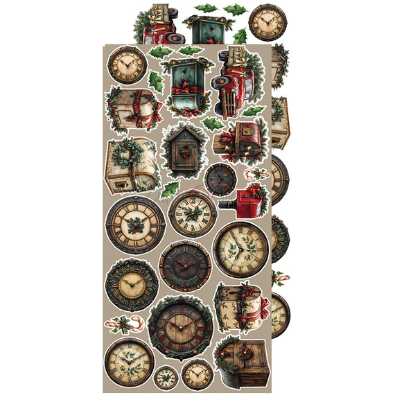 Zestaw dodatków do scrapbookingu - Craft o'clock - Oh Christmas Night - Flowers & More