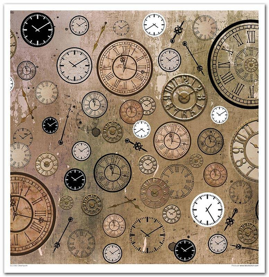 Zestaw papierów do scrapbookingu 30x30 - Steampunk