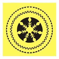 Maska / szablon 16x16cm - ST0163 śnieżynka