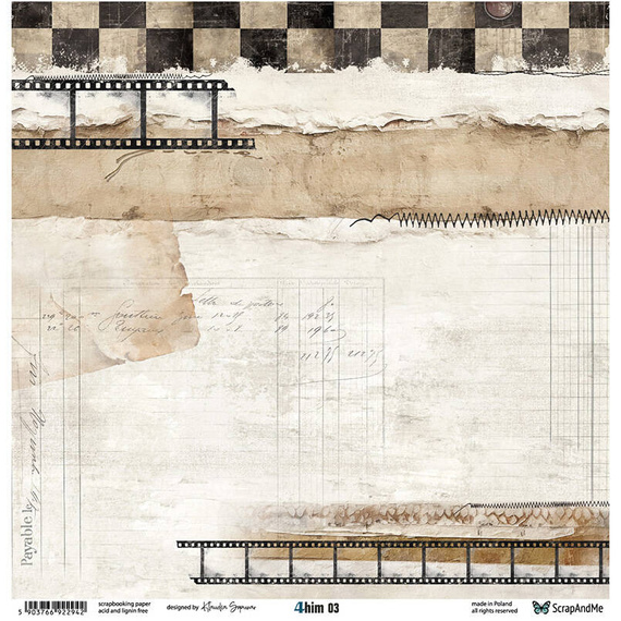 Papier do scrapbookingu 30x30 - ScrapAndMe - 4 him 03/04