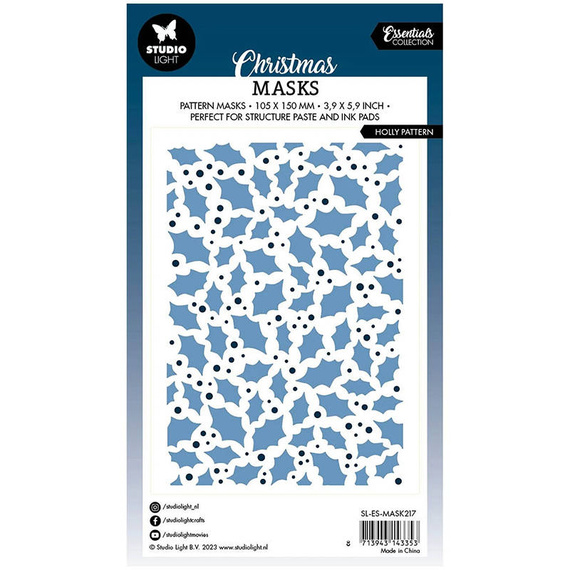 Maska - StudioLight - Holly pattern ostrokrzew