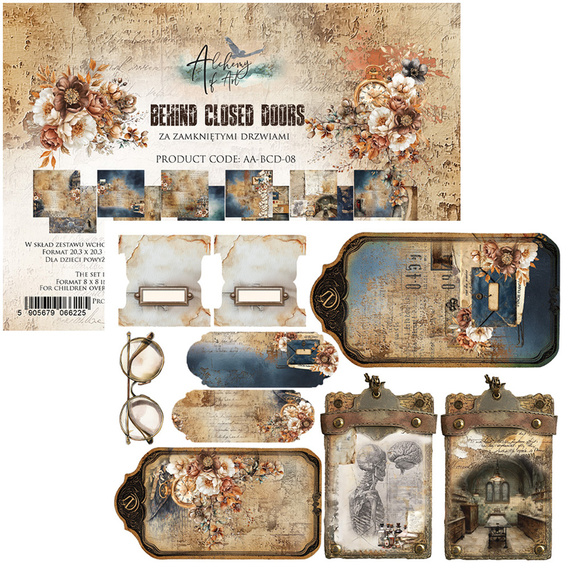 Zestaw papierów 20x20 - Alchemy of Art - Behind Closed Doors