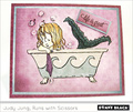 Stempel - Penny Black - Mermaid bath syrenka w wannie