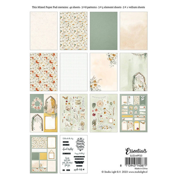 Zestaw papierów i elementów do scrapbookingu A5 - Bohemian Spring