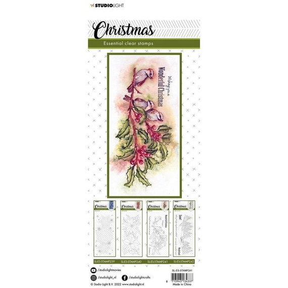 Stempel przezroczysty - StudioLight - Christmas Slimline Birds