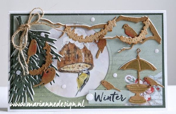 Wykrojnik - Marianne Design - Birdhouse 2 - karmniki