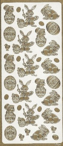 Naklejka ozdobna WIELKANOCNA złota