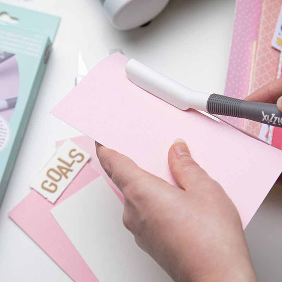 Zestaw narzędzi 3 w 1 - Sizzix trymer nożyk narzędzie do postarzania papieru