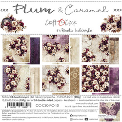 Zestaw papierów do scrapbookingu 15x15 - Craft o'clock - Plum & Caramel