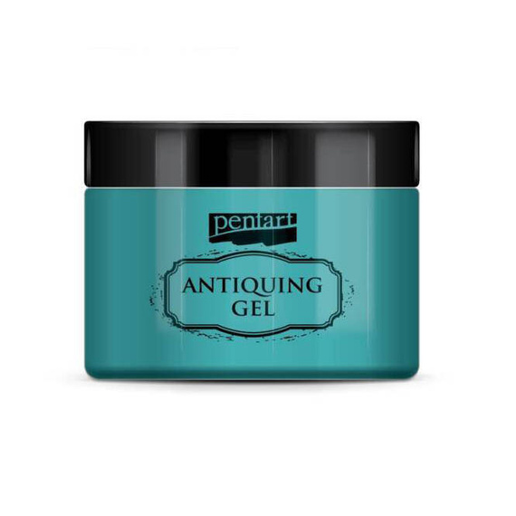Żel postarzający - antiquing gel Pentart - patyna niebieska / patina blue 150ml