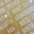 Naklejki brokatowe - Simply Creative - Gold Relatives pokrewieństwo