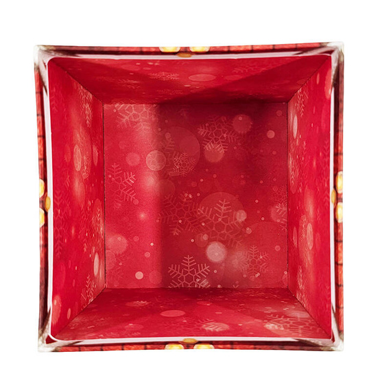 Zestaw 4 pudełek domek świąteczny - opakowanie prezentowe