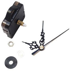Mechanizm do zegara krótki + wskazówki krótkie 5cm