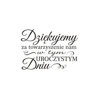 Stempel polimerowy - Dziękujemy za towarzyszenie nam - Agateria