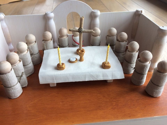 Figurka drewniana PAN - pionek - peg doll 1szt