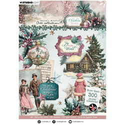 Zestaw papierów do scrapbookingu z elementami A5 - StudioLight - Christmas Blush