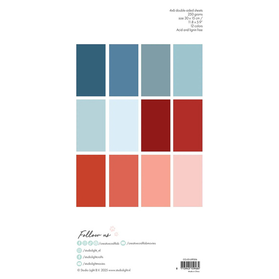 Zestaw papierów do scrapbookingu 15x30 - StudioLight - Winter