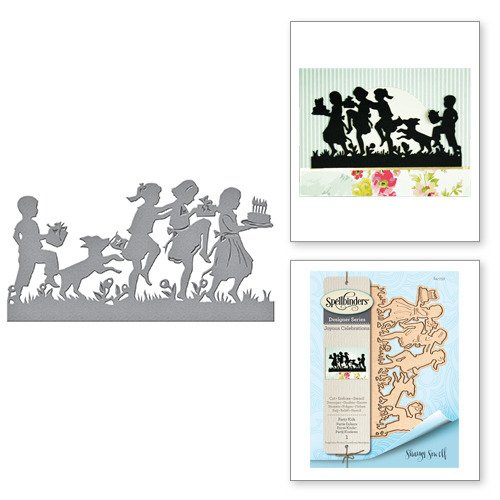 Wykrojnik - Spellbinders - Party Kids - dzieci i pies zabawa